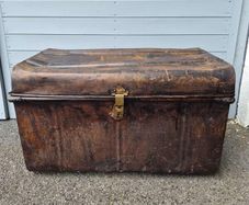 Vintage Metal Chest Trunk Box