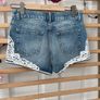 shorts miss selfridge size 10 denim shorts with lace detail button opening Image 6