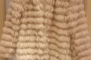 Brand new, Nude shimmer faux fur coat