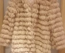 Brand new, Nude shimmer faux fur coat