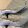 Hobbs Silver metallic suede shoes and matching bag Image 6