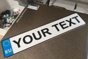 Customisable Reg Plate / license plate