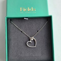Fields Silver Heart Necklace