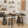 Bar Stools Set of 2, 64CM Kitchen Breakfast Bar Stools Chairs with Footrest Image 4