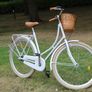 White Vintage Ladies Bike Kenzel Malena 3 Speed Internal Gears Wicker Basket Image 2
