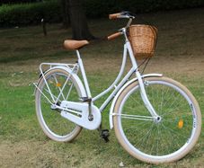 White Ladies Bike Kenzel Malena 3 Speed Internal Gears Wicker Basket