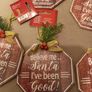 5 x hanging christmas plaque decoration Image 2