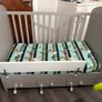 Cot(convertible) with mattress, side protection anti stuck, pillow and bed sheets Image 8