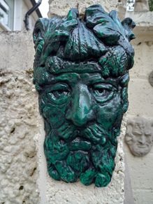 River Liffey God wall plaque