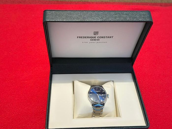 Frederique Constant Classics Swiss Made Watch, Blue Dial, Full Set