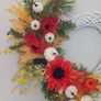 55cm Autumnal wicker wreath Image 2