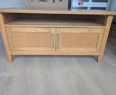 solid oak TV unit