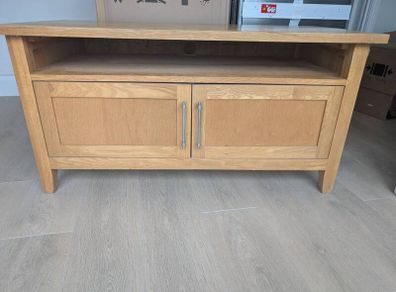 solid oak TV unit