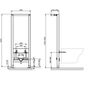 Cersanit wall hung bidet with a concealed frame. Image 2