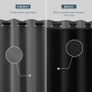 DANCE Thermal Insulated Blackout Door Curtain, 2-Layers Extra Long Cold Insulated 100% Blackout Panel, Windproof Thick Thermal Curtain for French Door/Bedroom, 55x90 inches, Grey Image 2