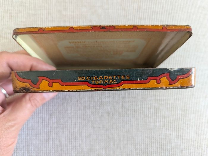 Vintage 1920s Turmac Turkish Macedonian Advertising Tin