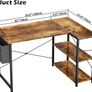 NEW SALE | 100CM Computer Desk Study Office Desk Gaming Desk Writing Table With Bookshelf Reversible Corner Desk For Home Office Studio Workstation Image 4