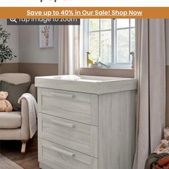 Atlas changing table mama's and papas in white/gray