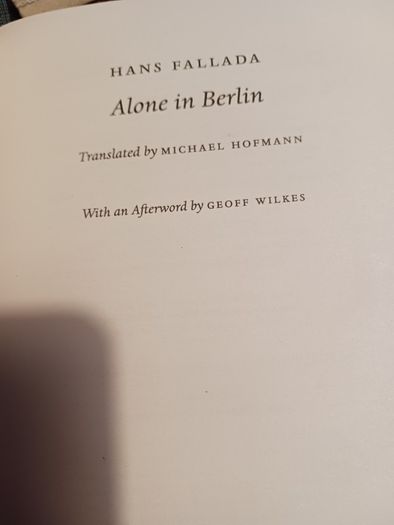 Hans Fallada/ Alone in Berlin/2009
