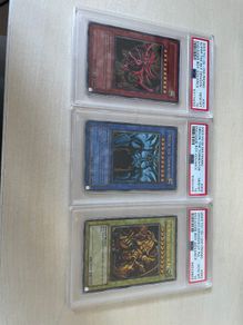 Yu-Gi-Oh Egyptian God Cards GBI PSA 10 Set Slifer Obelisk Ra