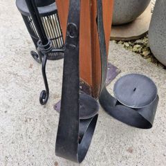 Black metal candle holders