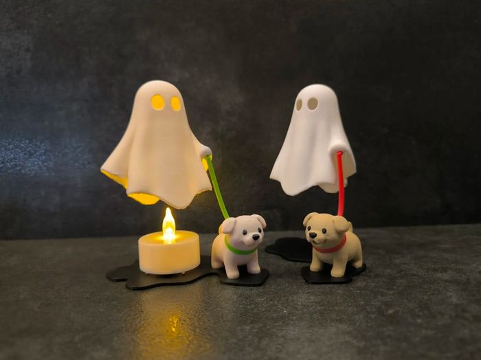 Ghost Walking a Dog  Halloween