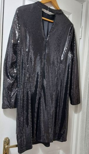 M&S Mini Party Dress UK22 Black Brand New