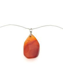 Vintage 925 Sterling Silver & Carnelian Necklace
