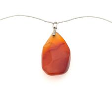 Vintage 925 Sterling Silver & Carnelian Necklace