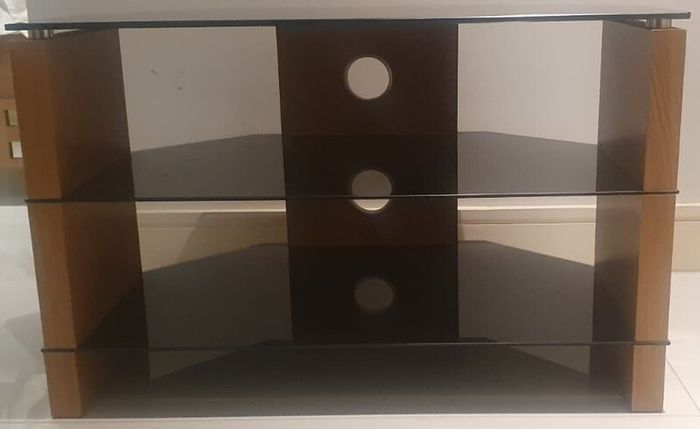 Stylish Glass TV & Games Console Unit