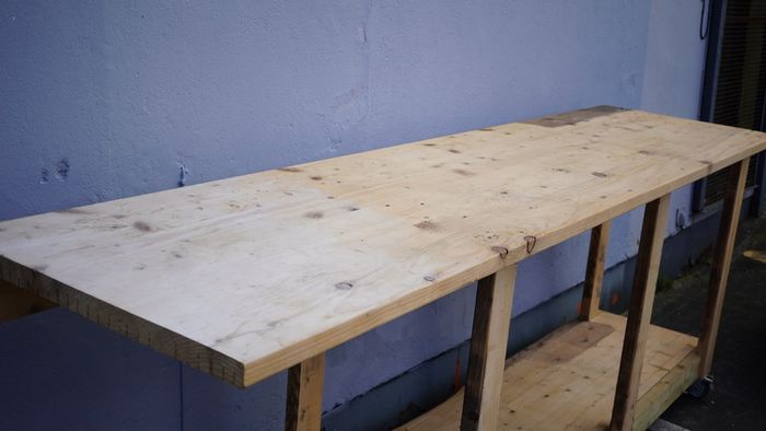 Large Pine Workbench on Castors