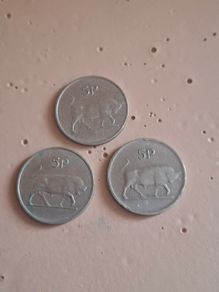 1970.71.78. irish 5p coins
