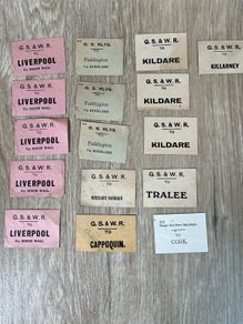 GS&WR Irish Railway Ticket Bundle of 16 Tickets