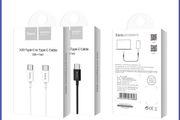Hoco X23 | Type-C to Type-C |   Fast Charger PD 60W | Dual Type C Charging Data Sync Cable