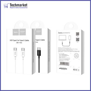 Hoco X23 | Type-C to Type-C |   Fast Charger PD 60W | Dual Type C Charging Data Sync Cable
