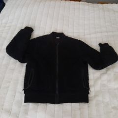 superdry black teddy fleece jacket