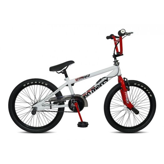 11" Rooster NO MERCY, 20" Wheel, White/Bright Red