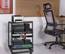 Open Frame Server Rack, 58.5-101.6cm/23-40 in Adjustable Depth, Free Standing or Wall Mount Network Server Rack