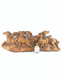 Large Vintage wooden horse sculpture