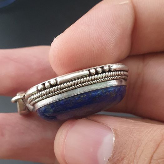 Vintage LapisLazuli 925 Sterling sliver Pendant