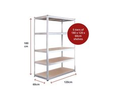 Heavy Duty 180 x 120 x 60cm Shelving Shelves Racking