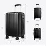 Carry On Suitcase for Airplanes PC Hard Shell Luggage with Smooth Spinner Wheels & TSA Lock (56x36x24 cm, Black) Image 8