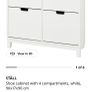 IKEA STALL Shoe Cabinet - White Image 3