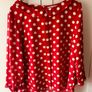 Phase eight red and white polka dot blouse with Peter Pan collar size 12 Image 4