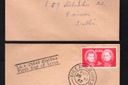 1962 Ireland O'Donovan/O'Curry Commemorative Stamps Plain addressed First Day Cover (FDC) pair with Baile Atha Cliath (Dublin) cancel