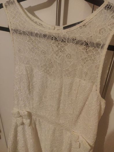 Atmosphere Cream Lace Playsuit with bows