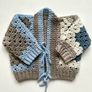 Baby Cardigan 3-6 m/o Handmade Crochet Image 2