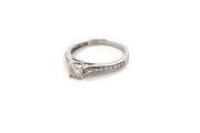 18kt White Gold Solitaire Diamond Ring