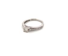 18kt White Gold Solitaire Diamond Ring