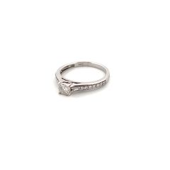 18kt White Gold Solitaire Diamond Ring
